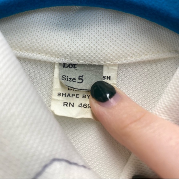 Vintage 60s/70s Pointed Collar Textured Long Sleeve Button Up Cropped Top - Picture 9 of 11